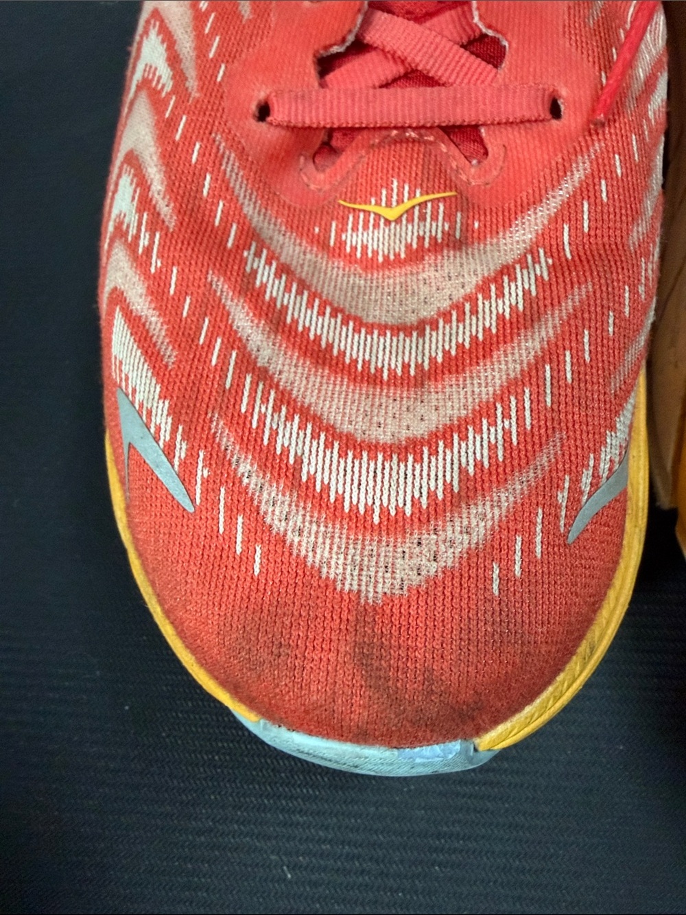 Hoka Men’s Red Athletic Shoes with Yellow Midsole - Picture 4 of 16